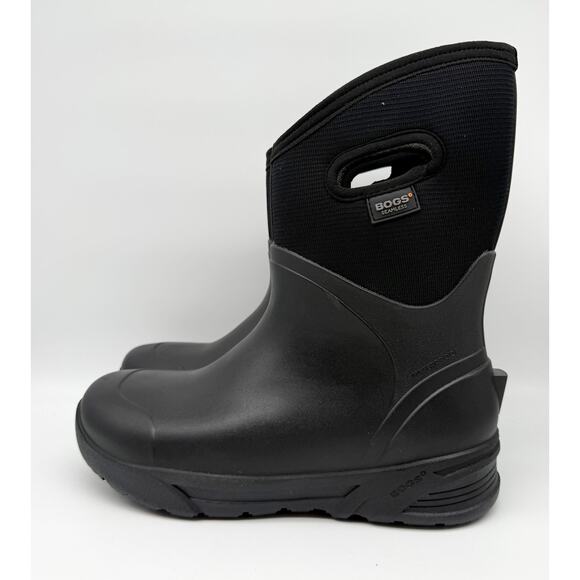 Bogs Mens Bozeman Mid Boots US 10 EU 43 Black Waterproof Pull On NIB main image 5